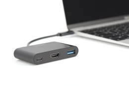 Digitus Wieloportowy adapter HDMI USB Type-C™, 3 porty