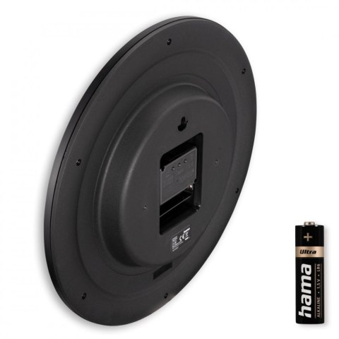 Hama Zegar ścienny DCF Teneriffa 30cm czarny