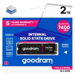 Goodram PX700 SSD SSDPR-PX700-02T-80 urządzenie SSD M.2 2,05 TB PCI Express 4.0 3D NAND NVMe