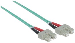 Intellinet 750837 kabel optyczny 2 m SC OM3 Kolor Aqua