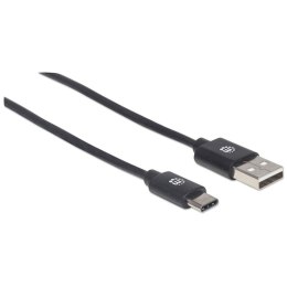 Manhattan 354929 kabel USB 2 m USB 2.0 USB A USB C Czarny