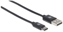 Manhattan 354936 kabel USB 3 m USB 2.0 USB C USB A Czarny