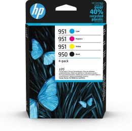 HP Zestaw 4 oryginalnych wkładów atramentowych , 950 czarny i 951 błękitny/purpurowy/żółty