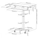 Maclean Mobilna stacja robocza z regulacją wysokości Ergo Office ER-444W