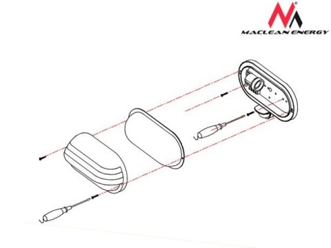 Maclean Oprawa ścienna z czujnikiem pir 60W 180s MCE33