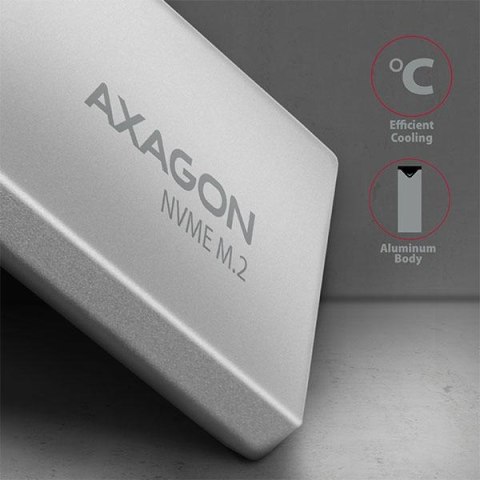 Obudowa zewnętrzna Axagon EEM2-UG2 M.2 SATA SSD/ USB-C 3.2 G2 czarno-srebrny
