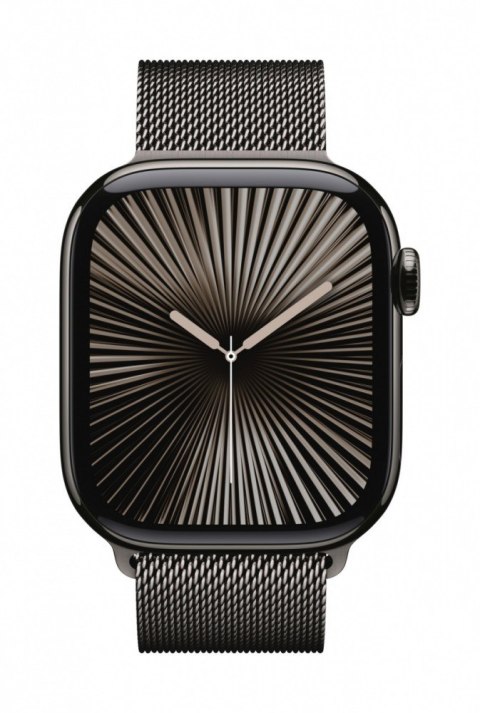 Apple Watch Series 10 GPS + Cellular, koperta 46 mm z tytanu w kolorze łupkowym z bransoletą mediolańską w kolorze tytanu łupkowego - 