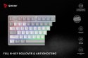 Savio Klawiatura mechaniczna bezprzewodowa PHENIX WHITE Gateron Red Pro, ABS