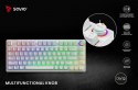 Savio Klawiatura mechaniczna bezprzewodowa PHENIX WHITE Gateron Red Pro, ABS