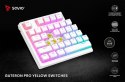 Savio Klawiatura mechaniczna bezprzewodowa SAVIO PHENIX WHITE Gateron Yellow, Pudding