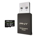 PNY Karta pamięci microSDXC Elite Prime 128GB + adapter SD + czytnik USB-A