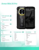ULEFONE Smartfon Armor Mini 20 Pro 4G 8/256GB IP69K Czarny