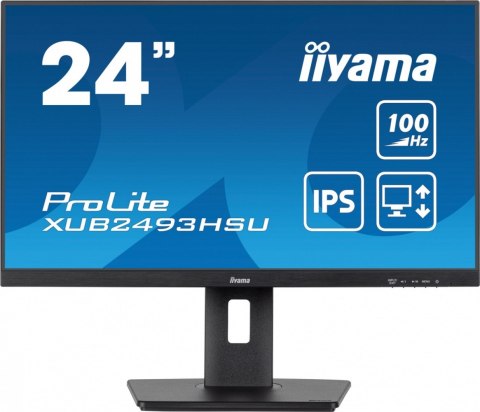 IIYAMA Monitor 24 cale XUB2493HSU-B7,IPS.HDMI.DP.2x2W.USBx2,300cd