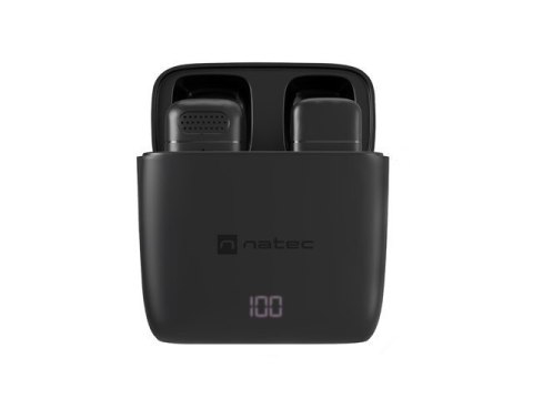 Natec Mikrofon HOPPER krawatowy bezprzewodowy USB-C