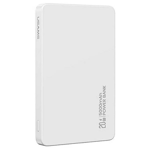 USAMS Powerbank 5000mAh 20W indukcyjny MagSafe PD biały