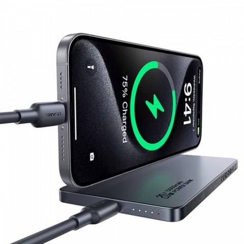 USAMS Powerbank 5000mAh 20W indukcyjny MagSafe PD biały