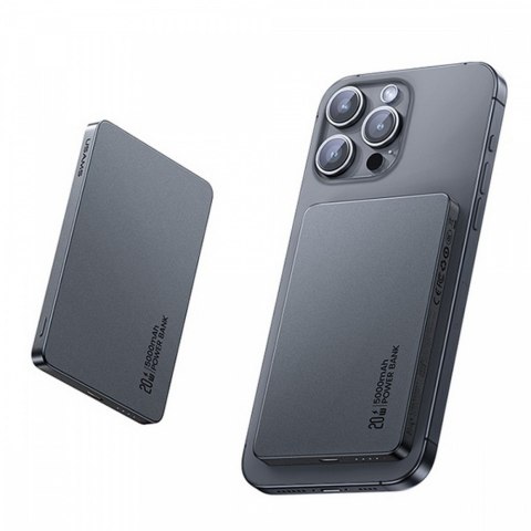 USAMS Powerbank 5000mAh 20W indukcyjny MagSafe PD biały