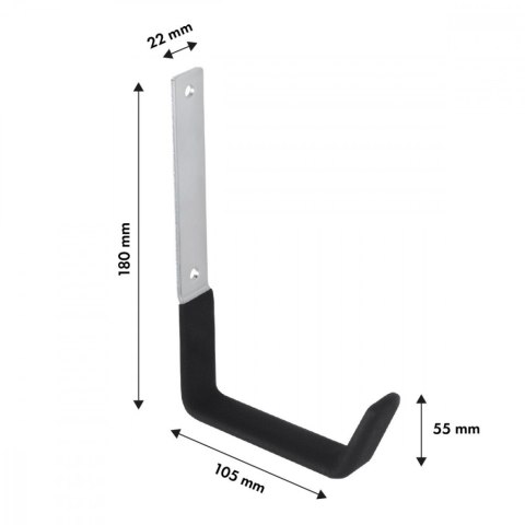 Maclean Uchwyt ścienny x2, max 22kg/MC-489. Stalowy, czarny