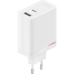 Ładowarka sieciowa OnePlus SuperVOOC GaN Dual Charger 120W USB-A/USB-C + kabel USB-C 1m Biała