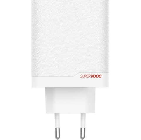 Ładowarka sieciowa OnePlus SuperVOOC GaN Dual Charger 120W USB-A/USB-C + kabel USB-C 1m Biała