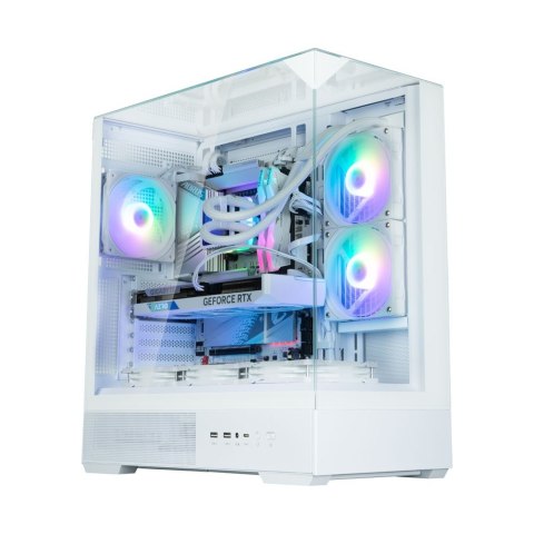 Zalman Obudowa P40 Prism Mid-Tower szkło hartowane biała