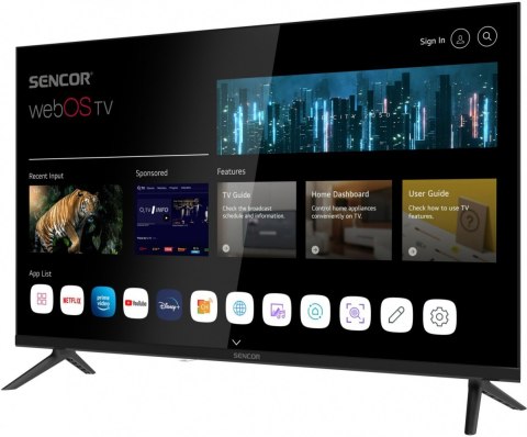 Sencor Telewizor 32 cale Smart webOS LG 12/240V SLE 32S830WB Wi-Fi BT5.0