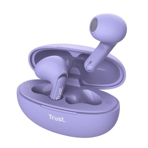 Trust Słuchawki earbuds Yavi Bluetooth ENC fioletowe