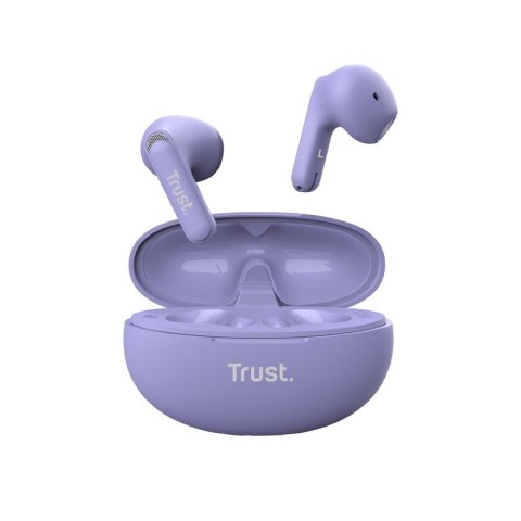 Trust Słuchawki earbuds Yavi Bluetooth ENC fioletowe