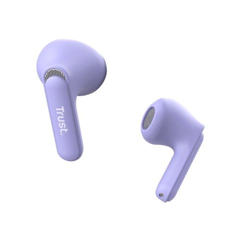 Trust Słuchawki earbuds Yavi Bluetooth ENC fioletowe