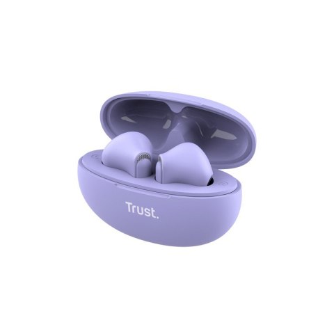 Trust Słuchawki earbuds Yavi Bluetooth ENC fioletowe