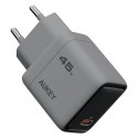 AUKEY PA-C2 ładowarka sieciowa 1xUSB-C PD 45W 4A QC4+ PD3.0 AFC PPS FCP SCP SSCP