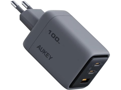 AUKEY PA-C5 ładowarka sieciowa 3xUSB (2xUSB-C i 1xUSB-A) 100W 5A QC5.0 PD3.0 AFC PPS FCP SCP