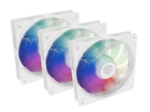 Natec Zestaw 3 wentylatorów Genesis OXAL 120 ARGB biały