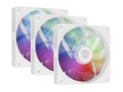 Natec Zestaw 3 wentylatorów Genesis OXAL 120 ARGB biały