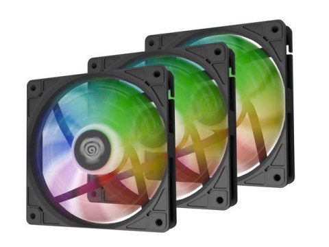 Natec Zestaw 3 wentylatorów Genesis OXAL 120 ARGB czarny
