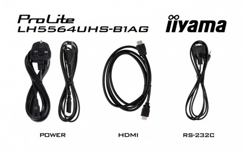 IIYAMA Monitor 55 cali LH5564UHS-B1AG, 24/7,VA,ANDROID14,4K,500cd,5000:1, 2xHDMI ,USB-C,RJ45, RS-232c, IR, 2x10W, 2xUSB, UCHWYT ŚCIE