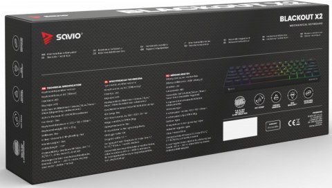 Savio Klawiatura mechaniczna BLACKOUT X2 OUTEMU Brown, Hot Swap