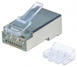 Wtyk RJ45 8P/8C Cat6a STP, linka/drut, linia PRO, 50 szt