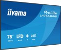 IIYAMA Monitor 75 cali LH7564UHS-B1AG, 24/7,VA,ANDROID14,4K,500cd,5000:1, 2xHDMI ,USB-C,RJ45, RS-232c, IR, 2x10W, 2xUSB, UCHWYT ŚCIE
