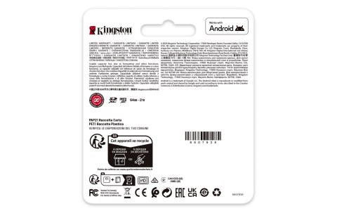 KINGSTON microSDXC Canvas Go Plus 64GB + Adapter
