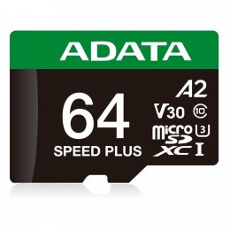 Adata Karta microSD Speed Plus 64GB UHS1 U3 V30 A2 160/140 MB/s