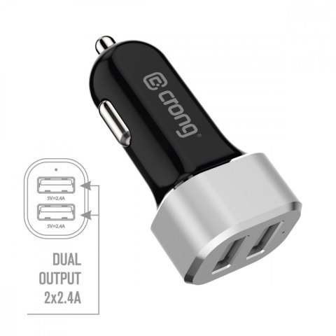 CRONG Ładowarka samochodowa Power Car Charger 24W - 2xUSB 2.4A