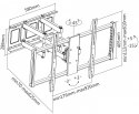 Manhattan Uchwyt ścienny do TV 60-100cali LED/LCD 80kg obrotowy uchylny