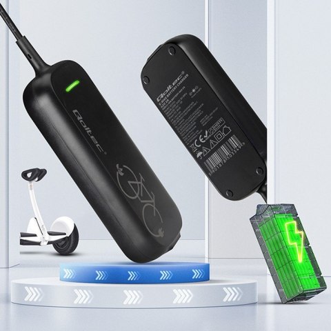 Qoltec Ładowarka do roweru skutera elektrycznego XIAOMI 36V | 42V | 2A |8.0*.8.0mm+pin | wodoodporna + kabel zasilający