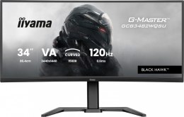 IIYAMA Monitor 34 cale G-Master GCB3482WQSU-B1,VA,UWQHD,120HZ,1500R, HDR400, 21:9, 500cd,2x5W, USB-c