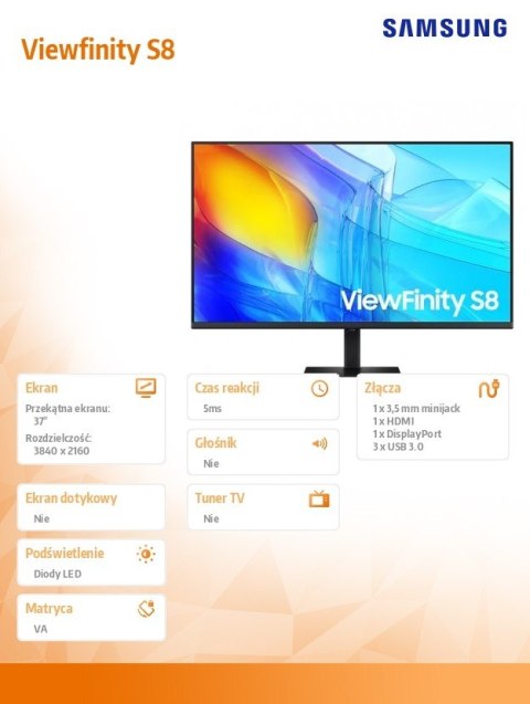 Samsung Monitor 37 cali LS37D800EAUXEN