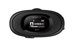 Interkom motocyklowy Sena 5R-01D 5R Bluetooth 5.1 700m z wyświetlaczem LCD i uniwersalnym zestawem mikrofonów na 2 kaski