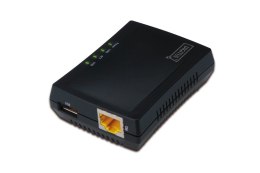 Digitus Wielofunkcyjny serwer wydruku/Print server 1xUSB 2.0 Hub sieciowy, NAS, 1x RJ45, LAN 10/100Mbps