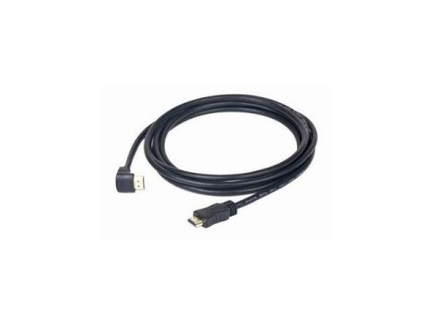 Gembird Kabel HDMI-HDMI v2.0 3D TV High Speed Ethernet 3M kątowy 90'' (pozłacane końcówki)