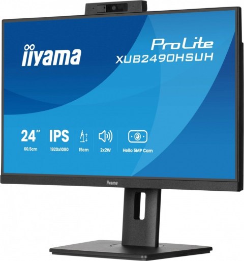 IIYAMA Monitor 24 cale XUB2490HSUH-B2 IPS,FHD,CAM,MIC,HDMI,DP